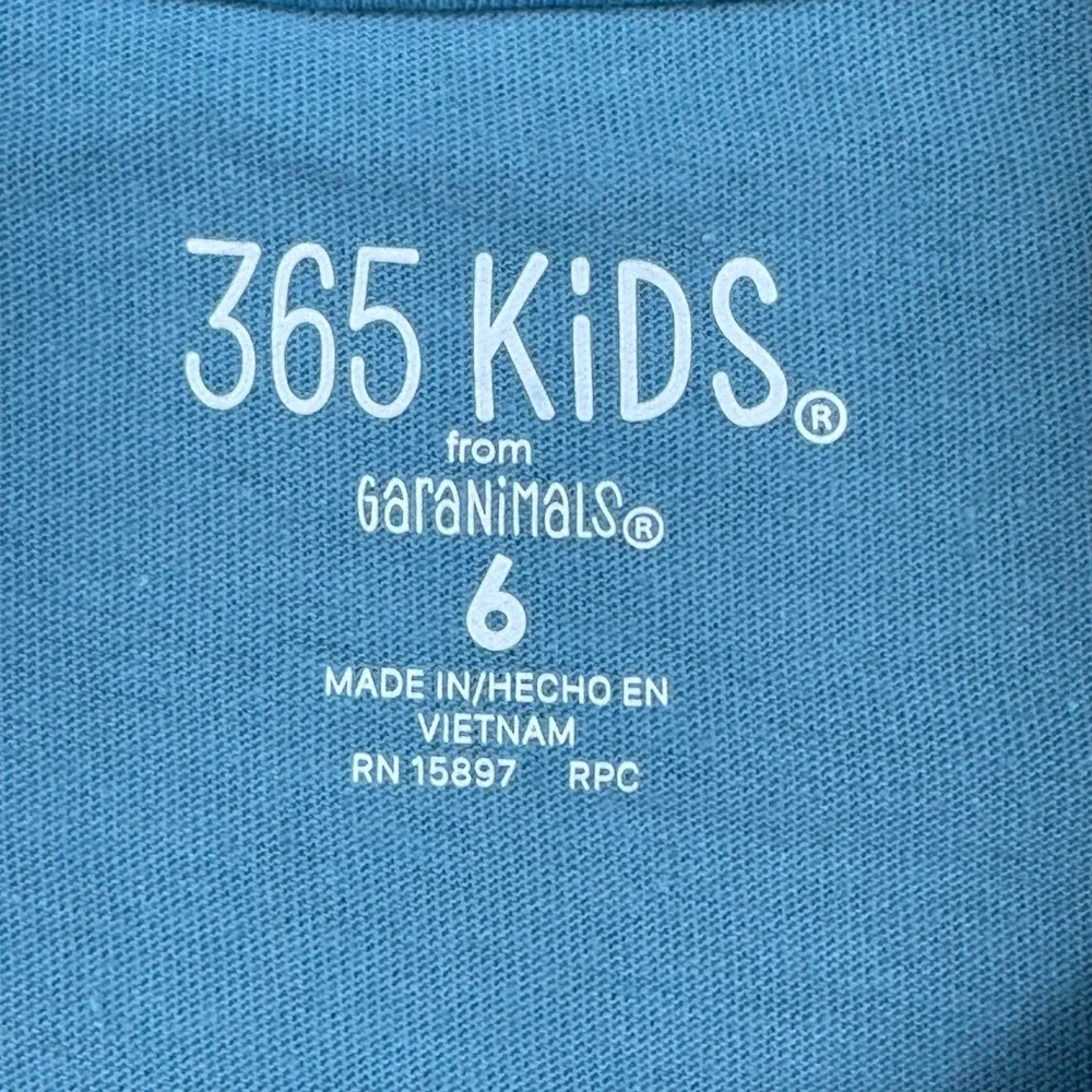 365 Kids Garanimals Graphic T-Shirt Girls 6 Blue Smile Everyday Heart Puff Sleev